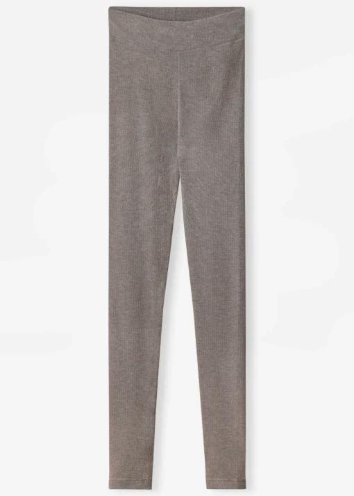 Leggings De Canalé Con Cashmere