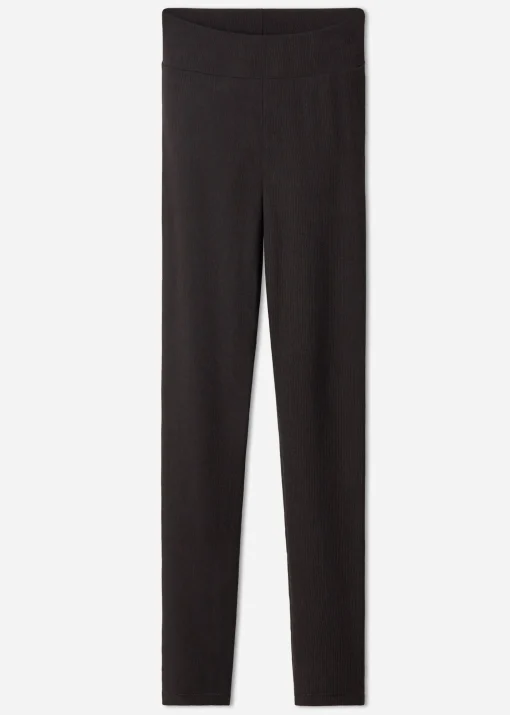 Leggings De Canalé Con Cashmere