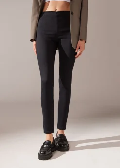 Leggings de Denim Skinny de Cintura Alta