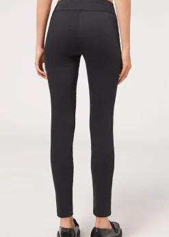 Leggings de Denim Skinny de Cintura Alta