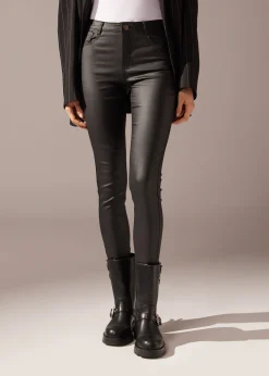 Leggings Skinny Efecto Encerado