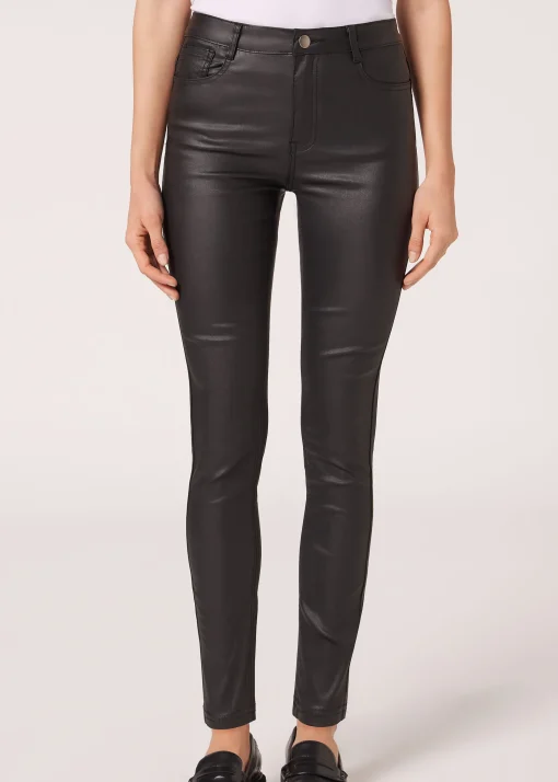 Leggings Skinny Efecto Encerado