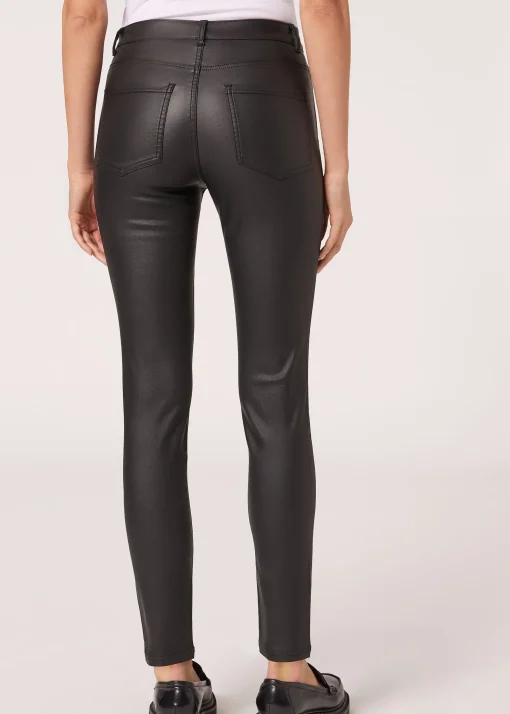 Leggings Skinny Efecto Encerado