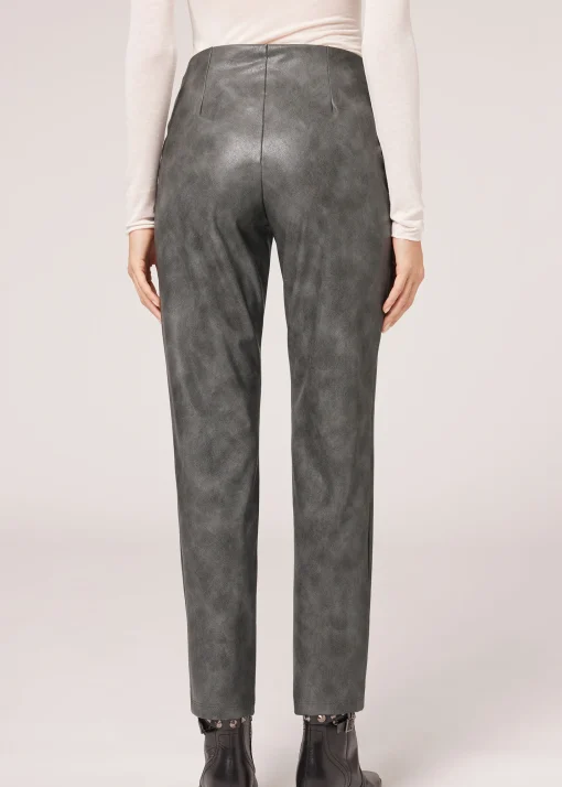 Leggings Térmicos Efecto Encerado Vintage