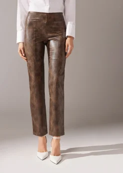 Leggings Térmicos Efecto Encerado Vintage