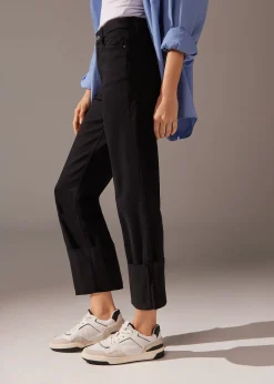 Pantalón Culotte Denim Vuelta Bajo