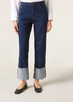Pantalón Culotte Denim Vuelta Bajo