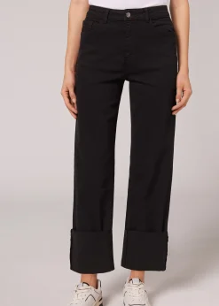 Pantalón Culotte Denim Vuelta Bajo