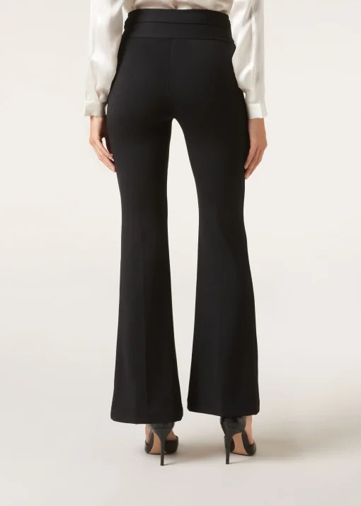 Pantalón Flare Sailor Efecto Shapping Con Detalle Botones