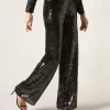 Pantalón Palazzo Con Lentejuelas