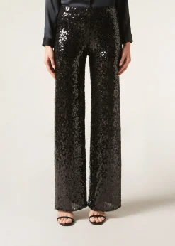 Pantalón Palazzo Con Lentejuelas