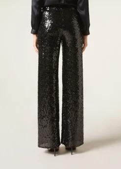 Pantalón Palazzo Con Lentejuelas