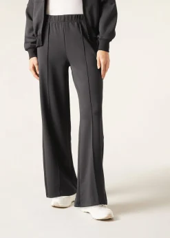 Pantalón Palazzo Deportivo Con Raya Vertical
