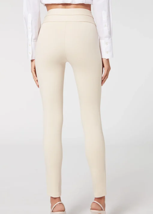 Pantalón Sailor Efecto Shapping Con Detalle Botones