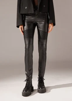Pantalón Térmico Cuero Estilo Biker