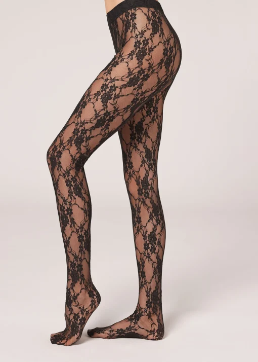 Pantis en Tejido de Encaje Floral