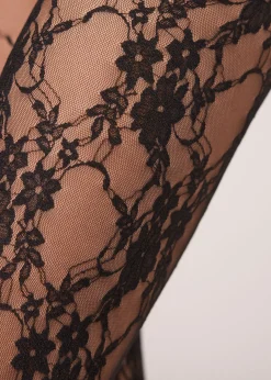 Pantis en Tejido de Encaje Floral
