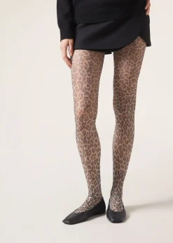 Pantis Transparentes 30 Deniers Estampado Animal Print