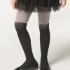 Panty Efecto Calza Bicolor Con Strass