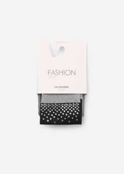 Panty Efecto Calza Bicolor Con Strass