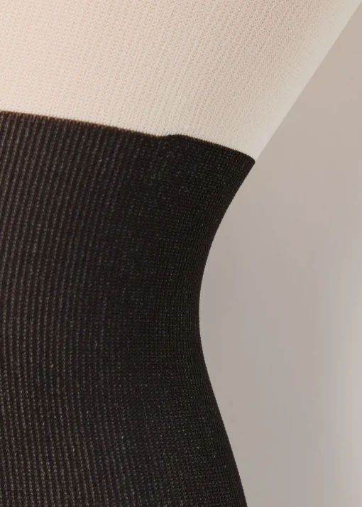 Panty Efecto Calza Bicolor Con Lazo