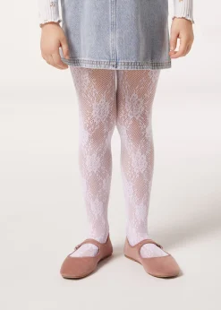 Panty Efecto Red Con Flores