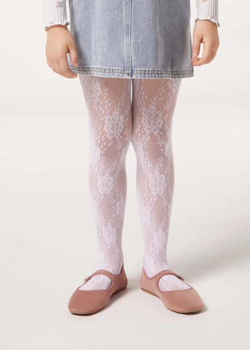 Panty Efecto Red Con Flores