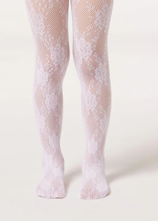 Panty Efecto Red Con Flores