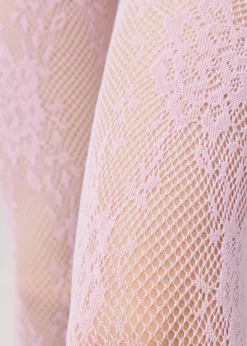 Panty Efecto Red Con Flores
