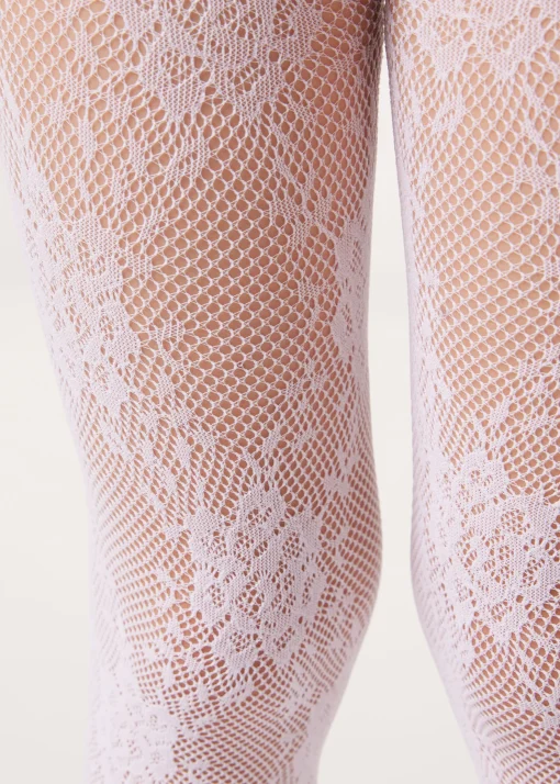 Panty Efecto Red Con Flores