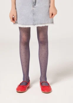 Panty Efecto Red Con Lunares