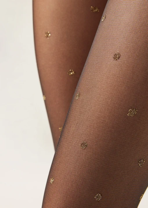 Panty Transparente Lunares De Glitter