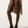 Panty Transparente De Tul Con Rosas
