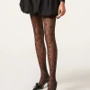 Panty Transparente De Tul Con Microestampado De Rosas