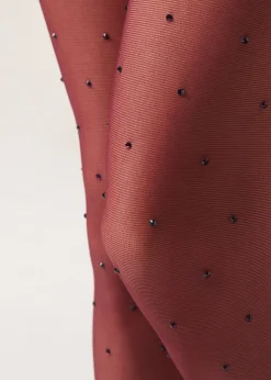 Panty Transparente Detalle Lunares De Strass