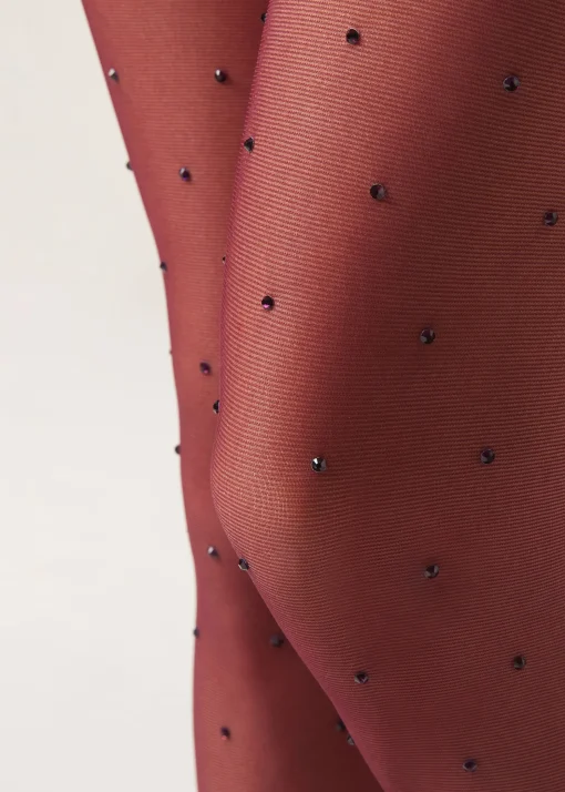 Panty Transparente Detalle Lunares De Strass