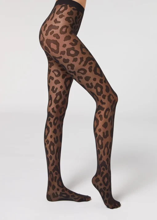 Panty Transparente Estampado Animal Print Grande