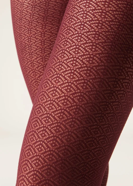 Panty Transparente Estampado Geométrico