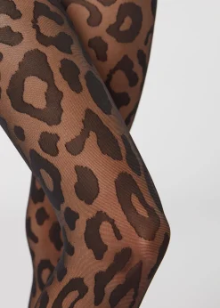 Panty Transparente Estampado Animal Print Grande