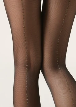 Panty Transparente Línea Posterior Glitter