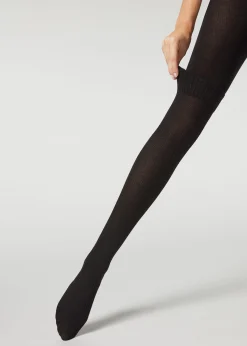 Panty Tupido Cashmere Efecto Calza Canalé