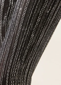 Panty Tupido Detalle Espiga Plata