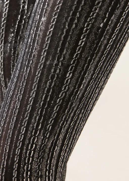 Panty Tupido Detalle Espiga Plata