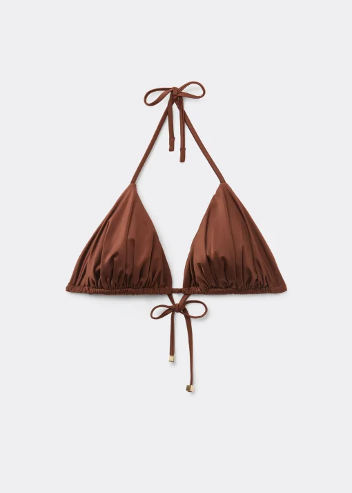 Triángulo Relleno Extraíble Bikini Shiny Satin