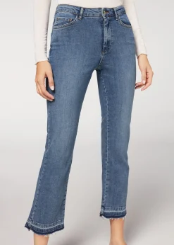 Vaqueros Cropped acampanados