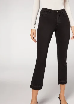 Vaqueros Cropped acampanados