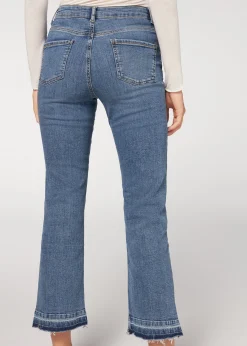 Vaqueros Cropped acampanados