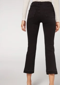 Vaqueros Cropped acampanados