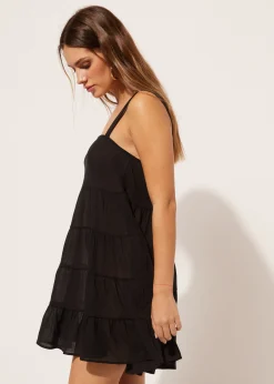 Vestido Corto con Volantes