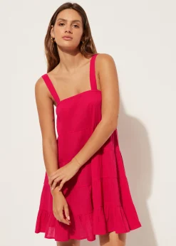 Vestido Corto con Volantes